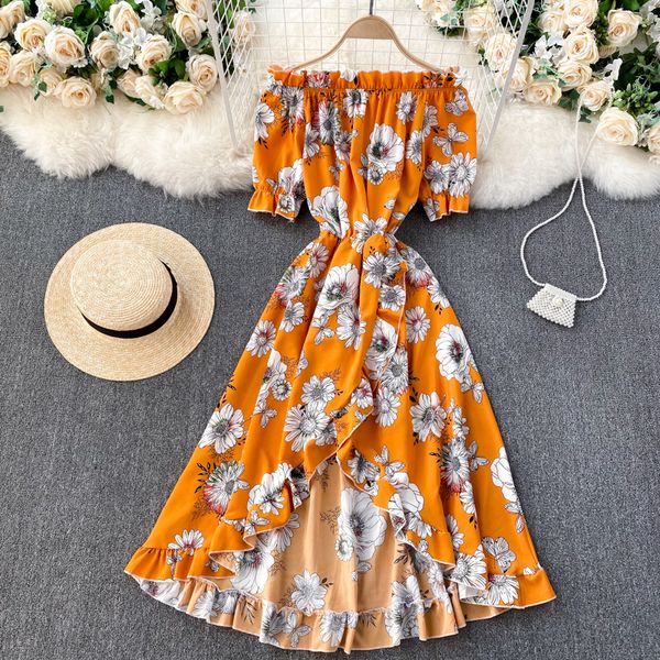 teeuiear boho ruffles off shoulder summer floral print long irregular dress casual party women beach holiday tunic dress y0118, Black;gray
teeuiear boho ruffles off shoulder summer floral print long irregular dress casual party women beach holiday tunic dress y0118, Black;gray