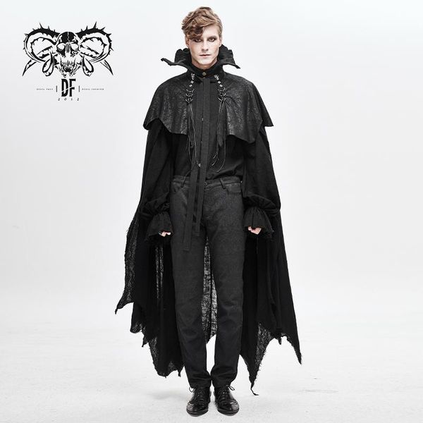 devil fashion men's punk vampire knight cape gothic irregular hem cosplay stage performance halloween costume, Black
devil fashion men's punk vampire knight cape gothic irregular hem cosplay stage performance halloween costume, Black
