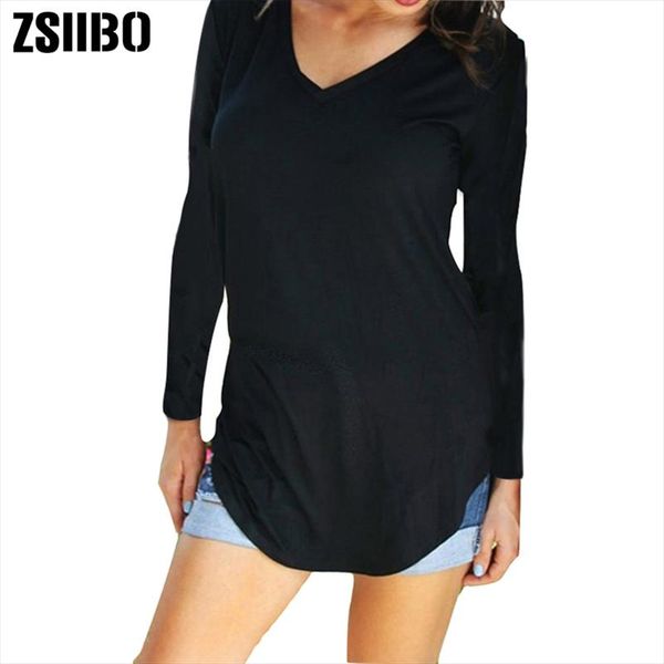 summer winter t shirt large sizes women t shirt solid v neck short long sleeve rounded hem long tshirt casual female, White
summer winter t shirt large sizes women t shirt solid v neck short long sleeve rounded hem long tshirt casual female, White