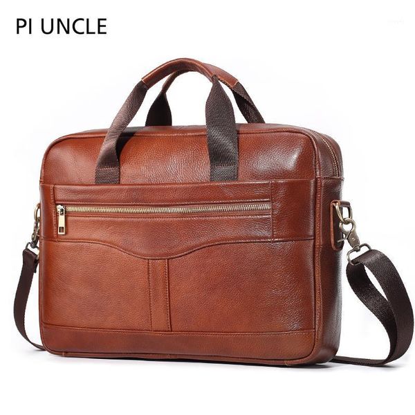 genuine leather men's business shoulder bag office a4 briefcases 14" lapmessenger bags brown handbags large capacity vintage1
genuine leather men's business shoulder bag office a4 briefcases 14" lapmessenger bags brown handbags large capacity vintage1