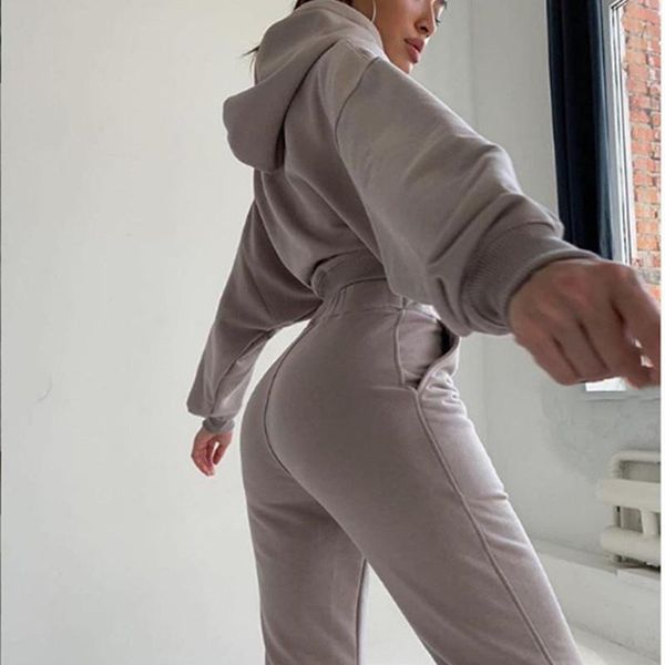2020 осень tracksuit женщины из двух частей набор с длинным рукавом толстовка с капюшоном crop top и брюки бег трусцой костюм женщины наборы, Gray
2020 осень tracksuit женщины из двух частей набор с длинным рукавом толстовка с капюшоном crop top и брюки бег трусцой костюм женщины наборы, Gray