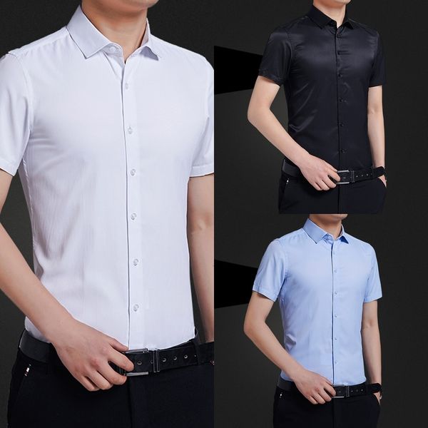 5zpsv summer men's version color short sleeve youth korean solid slim and easy to wear formal wear casual antifouling shirt men's, Blue
5zpsv summer men's version color short sleeve youth korean solid slim and easy to wear formal wear casual antifouling shirt men's, Blue