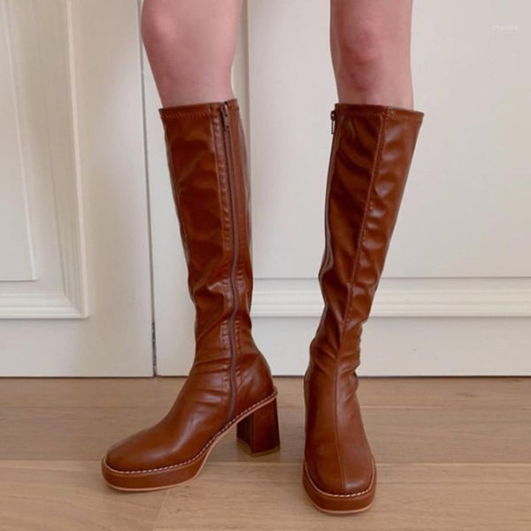 boots autumn winter women square-head elastic skinny high-heeled chunky but knee rider calf girl1, Black
boots autumn winter women square-head elastic skinny high-heeled chunky but knee rider calf girl1, Black