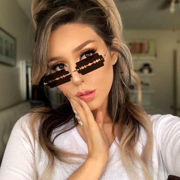 sunglasses trendy rimless women 2021 vintage unique hollow steampunk men frameless punk glasses shades uv400, White;black
sunglasses trendy rimless women 2021 vintage unique hollow steampunk men frameless punk glasses shades uv400, White;black