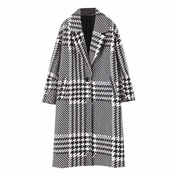 winter fashion women check wool blends coat casual cotton long thick cardigan female cashmere overcoat plus size1, Black
winter fashion women check wool blends coat casual cotton long thick cardigan female cashmere overcoat plus size1, Black