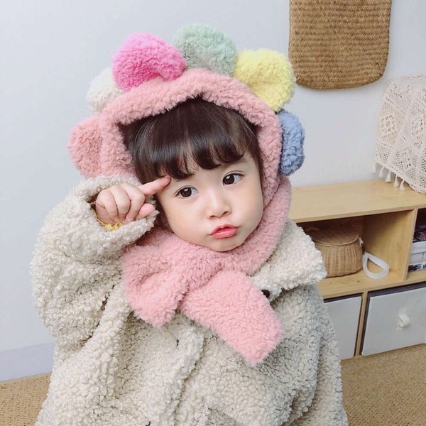 new korean winter children's men's plush and women's net safflower petal one hat scarf for children lbl8, Red;brown
new korean winter children's men's plush and women's net safflower petal one hat scarf for children lbl8, Red;brown