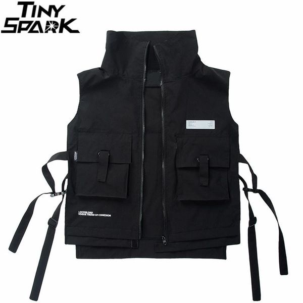 men's vests 2021 men hip hop combat vest cargo jacket streetwear harajuku buckle ribbon tactical bomber waistcoat utility adjustable, Black;white
men's vests 2021 men hip hop combat vest cargo jacket streetwear harajuku buckle ribbon tactical bomber waistcoat utility adjustable, Black;white