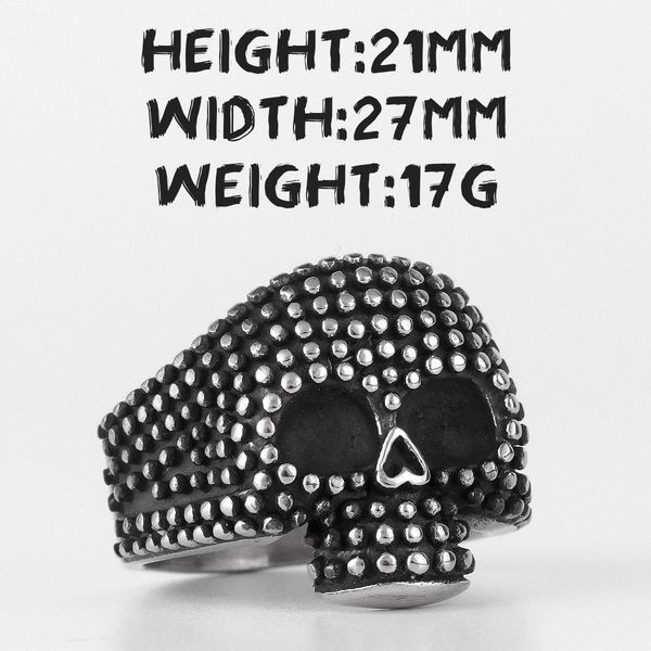 gothic skull spot retro black stainless steel mens rings punk hip hop for male boyfriend biker jewelry creativity gift wholesale jllxsg, Bronze;silver
gothic skull spot retro black stainless steel mens rings punk hip hop for male boyfriend biker jewelry creativity gift wholesale jllxsg, Bronze;silver