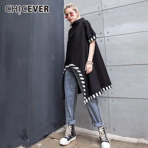 chicever summer casual striped print women dress high collar irregular hem loose plus size knee length dresses 2019 fashion new1, Black;gray
chicever summer casual striped print women dress high collar irregular hem loose plus size knee length dresses 2019 fashion new1, Black;gray