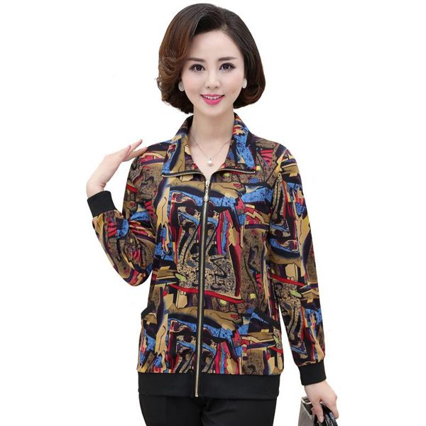 women's jackets middle-aged women windbreaker spring autumn jacket coat long-sleeved zipper print plus size casual outerwear & coats yf, Black;brown
women's jackets middle-aged women windbreaker spring autumn jacket coat long-sleeved zipper print plus size casual outerwear & coats yf, Black;brown
