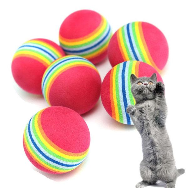 cat toys 6pcs super q rainbow toy ball small dog pet eva golf practice balls 35mm 
cat toys 6pcs super q rainbow toy ball small dog pet eva golf practice balls 35mm