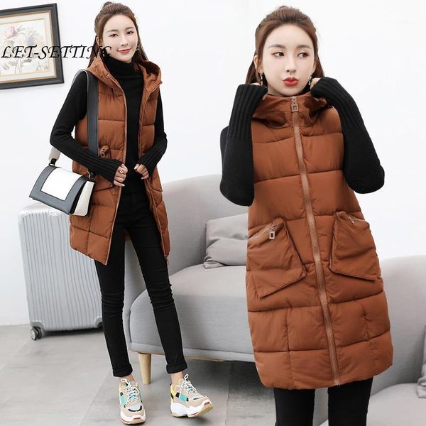 large pockets slim hooded long vest women autumn winter new down jacket sleeveless coat plus size 3xl1, Black;white
large pockets slim hooded long vest women autumn winter new down jacket sleeveless coat plus size 3xl1, Black;white