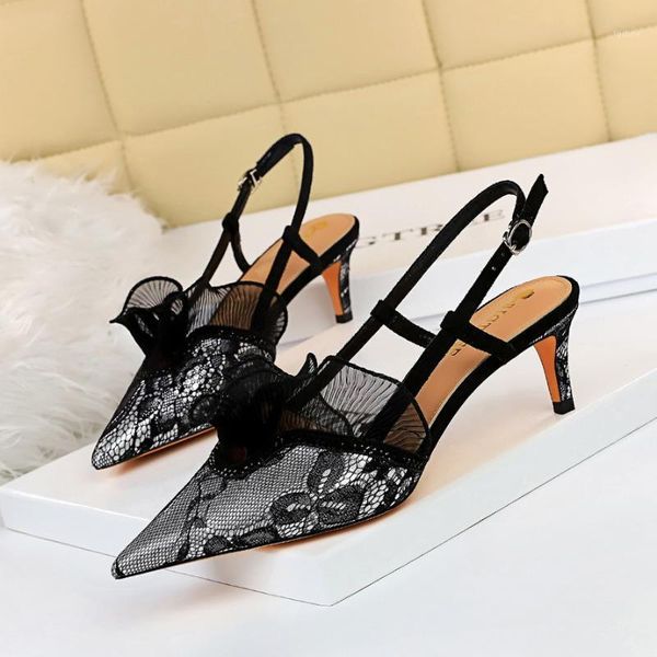 european and american fashion banquet women's shoes with high heels, shallow mouth and pointed mesh lace hollow strap sandals1, Black
european and american fashion banquet women's shoes with high heels, shallow mouth and pointed mesh lace hollow strap sandals1, Black