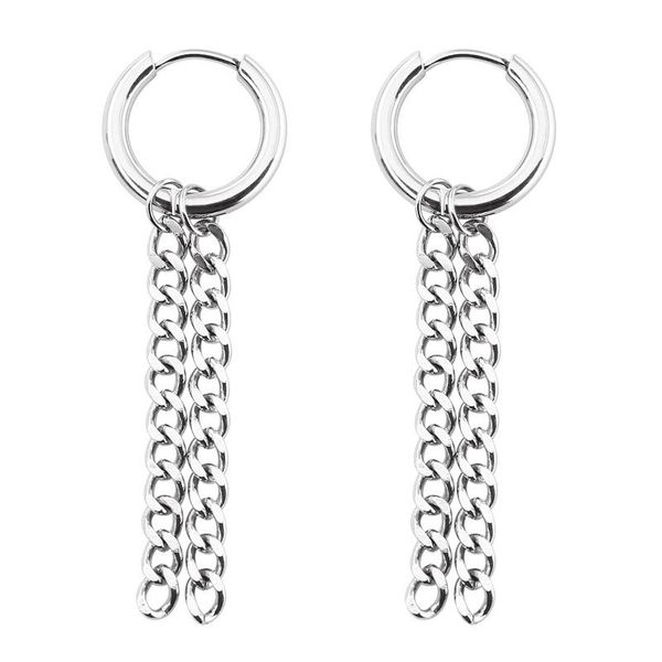 dangle & chandelier korean men/women punk fashion earring tassel chain long eardrop pendant ear jewelry simple stainless steel personality e, Silver
dangle & chandelier korean men/women punk fashion earring tassel chain long eardrop pendant ear jewelry simple stainless steel personality e, Silver