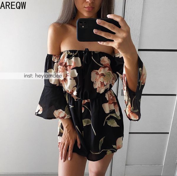 women halter floral playsuits holiday flower overalls bohemian off shoulder beach jumpsuits wide leg chiffon rompers t200704, Black;white
women halter floral playsuits holiday flower overalls bohemian off shoulder beach jumpsuits wide leg chiffon rompers t200704, Black;white