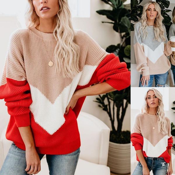 women long sleeve patchwork pullover sweaters fashion loose knitwear for ladies female sweaters1, White;black
women long sleeve patchwork pullover sweaters fashion loose knitwear for ladies female sweaters1, White;black
