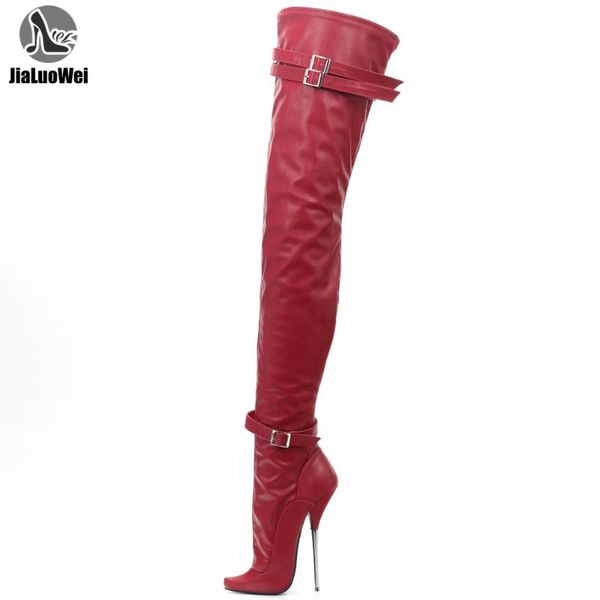 jialuowei " metal heel ballet style corset strap thigh boots goth fetish 36-46, Black
jialuowei " metal heel ballet style corset strap thigh boots goth fetish 36-46, Black