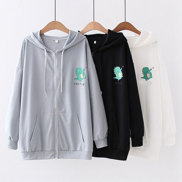 small fresh sweet and lovely printing small dinosaur hooded women's sweater student autumn 2020 new sweater zipper zipper women's, Black
small fresh sweet and lovely printing small dinosaur hooded women's sweater student autumn 2020 new sweater zipper zipper women's, Black