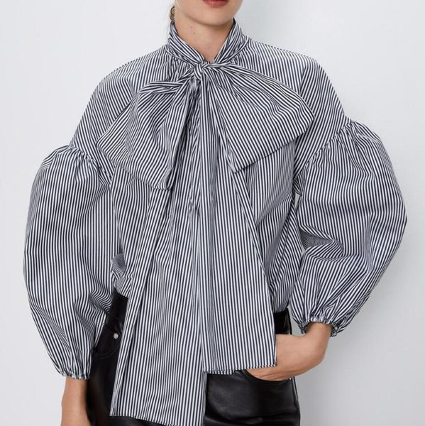 2021 spring fall female casual fashion striped bow decorative shirt q541 gf1s, White
2021 spring fall female casual fashion striped bow decorative shirt q541 gf1s, White