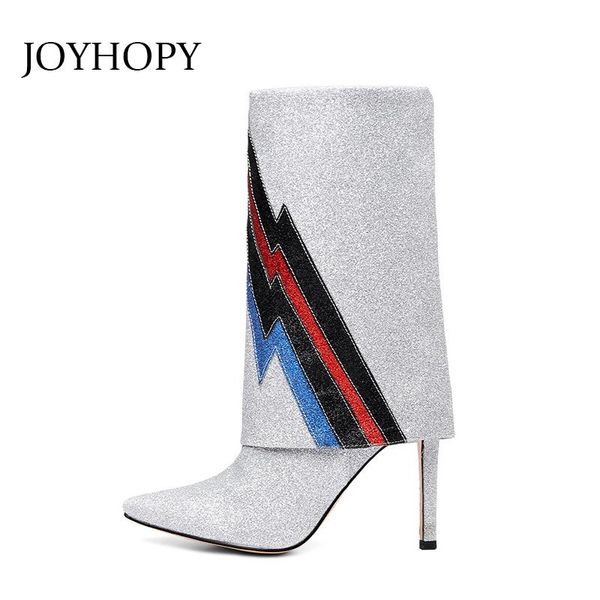 silver color sequins cloth thin high heels mid calf boots women autumn genuine leather lining shoes female knight boots wb1509, Black
silver color sequins cloth thin high heels mid calf boots women autumn genuine leather lining shoes female knight boots wb1509, Black