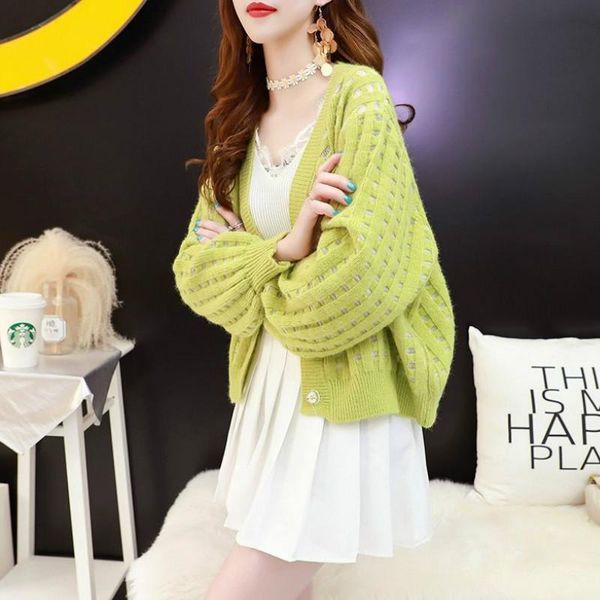 knitted cardigan women vintage sweet sweater casual long sleeve loose knit sweater women chic elegant new 2020 women's autumn, White
knitted cardigan women vintage sweet sweater casual long sleeve loose knit sweater women chic elegant new 2020 women's autumn, White