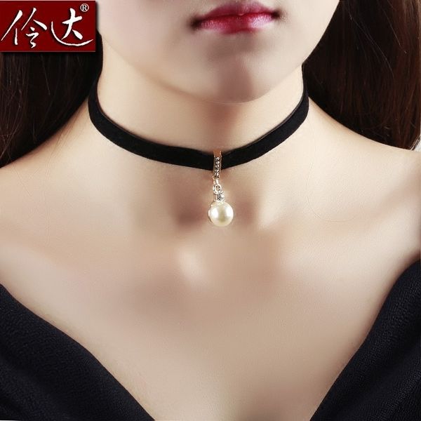 korean flannelette pendant short collar with harajuku collar, female black lace accessory neck chain, Silver
korean flannelette pendant short collar with harajuku collar, female black lace accessory neck chain, Silver