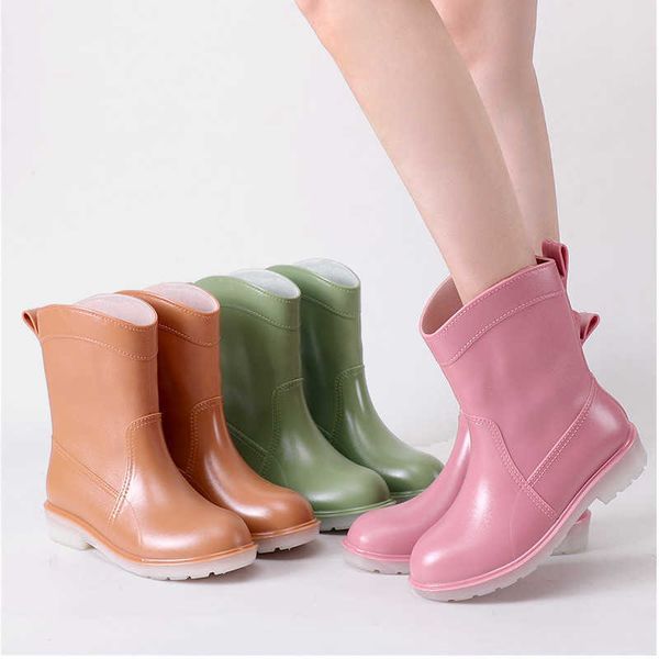 fashion women's anti-skid water summer half barrel thickened rain boots korean waterproof rubber shoes wear-resistant, Black
fashion women's anti-skid water summer half barrel thickened rain boots korean waterproof rubber shoes wear-resistant, Black