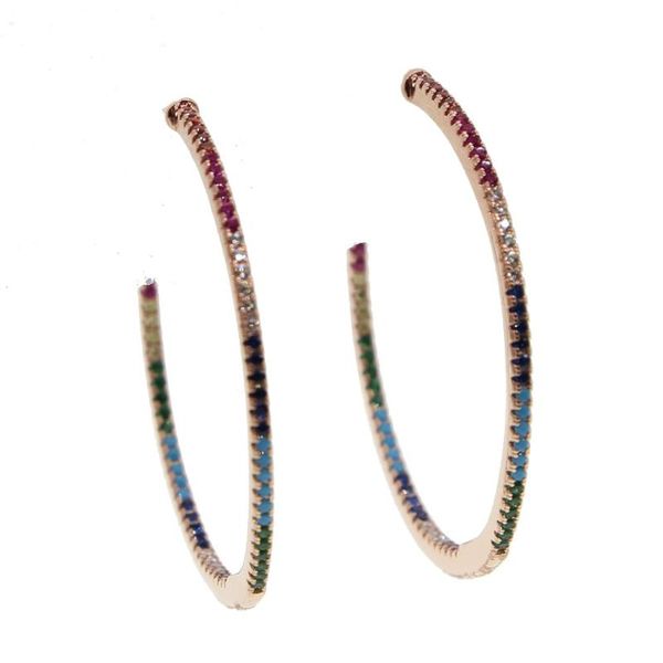 girls fashion rainbow hoop earrings rose gold color gorgeous earrrings chic colorful cz for women ladies big hoop jewelry 45mm, Golden;silver
girls fashion rainbow hoop earrings rose gold color gorgeous earrrings chic colorful cz for women ladies big hoop jewelry 45mm, Golden;silver