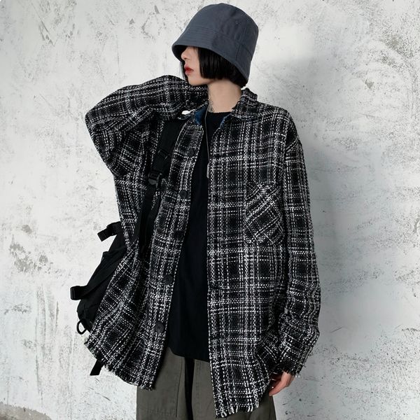 2021 new women's plaid shirts releases sleeve bf ulzzang unique breasted style harajuku s with wide 7jaw, White
2021 new women's plaid shirts releases sleeve bf ulzzang unique breasted style harajuku s with wide 7jaw, White