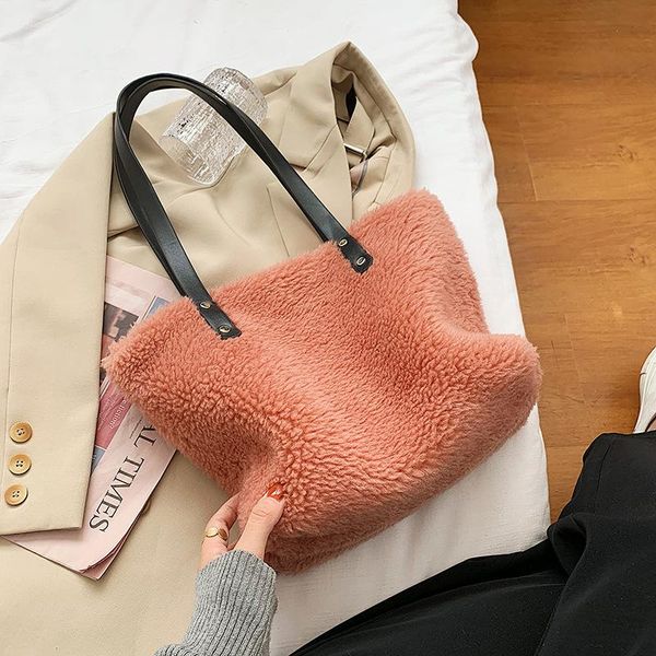 tote bag plush handbag autumn/winter 2020 new fashion shoulder bag, designer ladies handbag, soft, large capacity
tote bag plush handbag autumn/winter 2020 new fashion shoulder bag, designer ladies handbag, soft, large capacity
