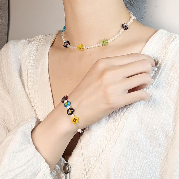 huanzhi 2020 new korean natural freshwater pearls necklace resin colorful glazed daisy flowers beaded clavicle choker for women, Golden;silver
huanzhi 2020 new korean natural freshwater pearls necklace resin colorful glazed daisy flowers beaded clavicle choker for women, Golden;silver