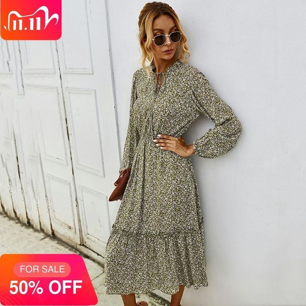 women long dress autumn winter ladies long sleeve casual flower clothes dresses for women fall clothing green 201029, Black;gray
women long dress autumn winter ladies long sleeve casual flower clothes dresses for women fall clothing green 201029, Black;gray