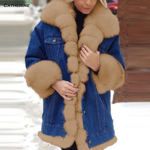 women fur denim long-sleeved jacket fleece cardigan female winter coat ladies overcoat plush jacket mujer chaqueta mujer 20201, Black
women fur denim long-sleeved jacket fleece cardigan female winter coat ladies overcoat plush jacket mujer chaqueta mujer 20201, Black