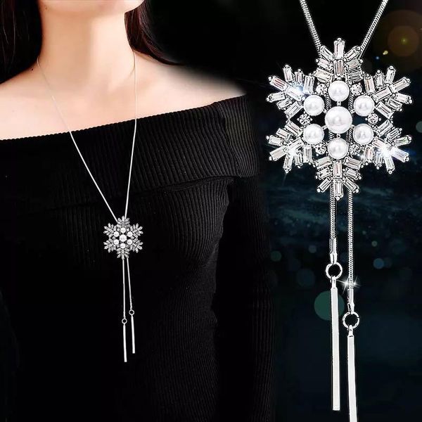 длинное ожерелье ravimour кристалл снежинка подвески колье заявление choker сымитированный жемчужные украшения для женщин свитер цепи новый, Silver
длинное ожерелье ravimour кристалл снежинка подвески колье заявление choker сымитированный жемчужные украшения для женщин свитер цепи новый, Silver