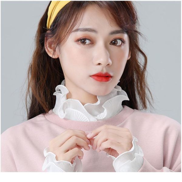 elegant ruffle lace fake collar chiffon white detachable collar fake women vintage stand ladies false blouse collar ha qylici, Blue;red
elegant ruffle lace fake collar chiffon white detachable collar fake women vintage stand ladies false blouse collar ha qylici, Blue;red