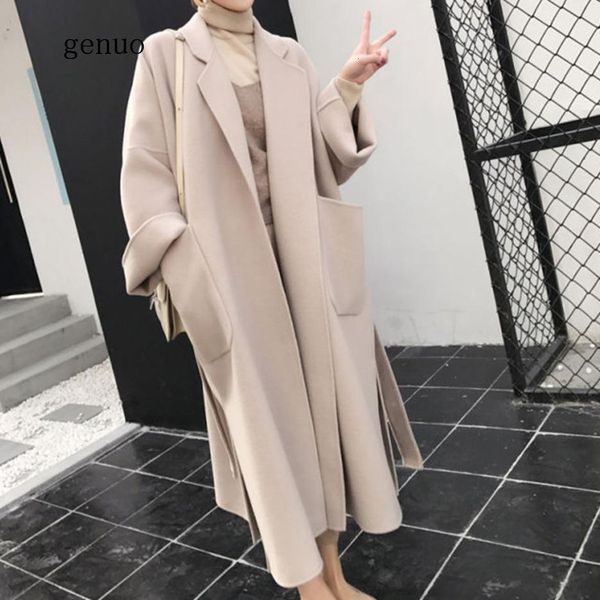 wool coat women abrigos mujer invierno 2020 casual belt solid black long sleeve woolen coatx1016, Black;brown
wool coat women abrigos mujer invierno 2020 casual belt solid black long sleeve woolen coatx1016, Black;brown