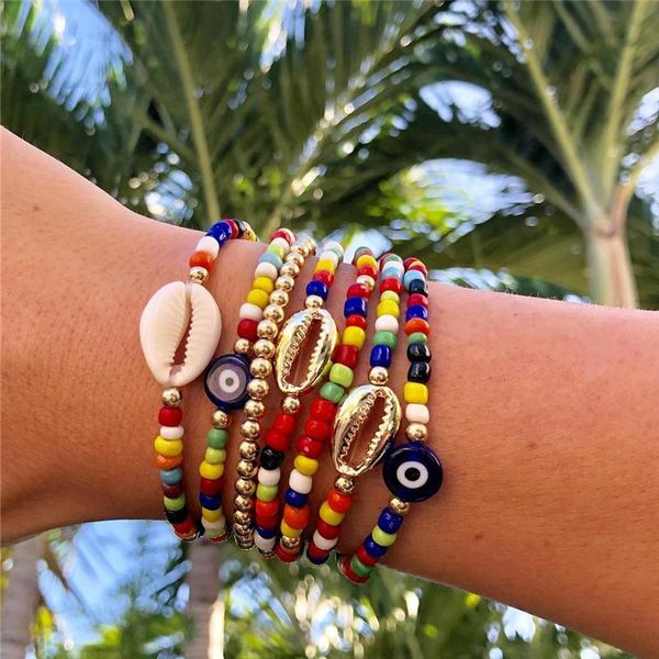 heyuyao gold shell bracelet for women boho friendship colorful bracelets evil eye bracelets rainbow bracelet gift for girls, Golden;silver
heyuyao gold shell bracelet for women boho friendship colorful bracelets evil eye bracelets rainbow bracelet gift for girls, Golden;silver