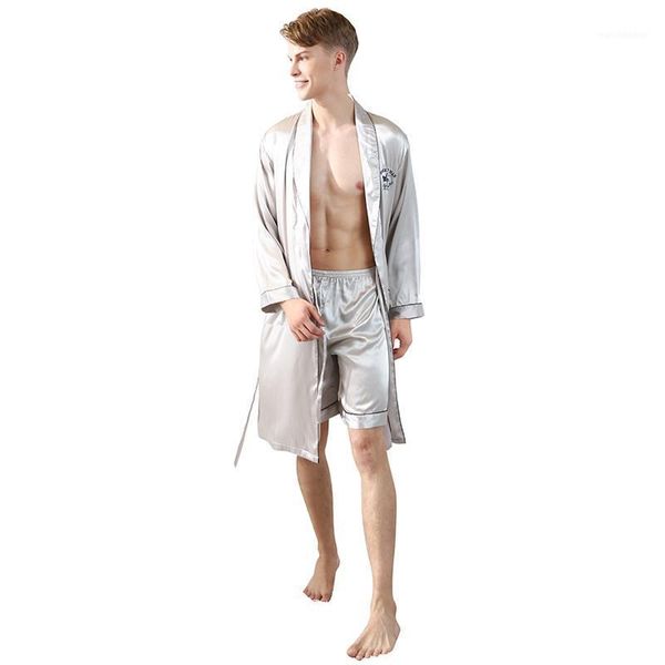 men's pajamas autumn and winter new styles classic short pure color silk men's casual loose homewear1, Black;brown
men's pajamas autumn and winter new styles classic short pure color silk men's casual loose homewear1, Black;brown
