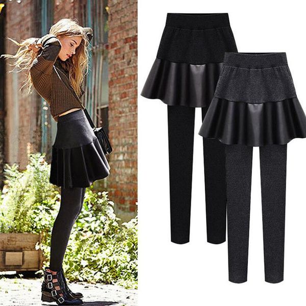 skirt leggings for women new style velvet inside pu warm fit in autumn winter pants plus size ouc3016, Black
skirt leggings for women new style velvet inside pu warm fit in autumn winter pants plus size ouc3016, Black