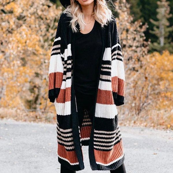 women striped long cardigans autumn winter knitted sweaters casual sweater coats warm oversized patchwork cardigan sweaters new1, White
women striped long cardigans autumn winter knitted sweaters casual sweater coats warm oversized patchwork cardigan sweaters new1, White