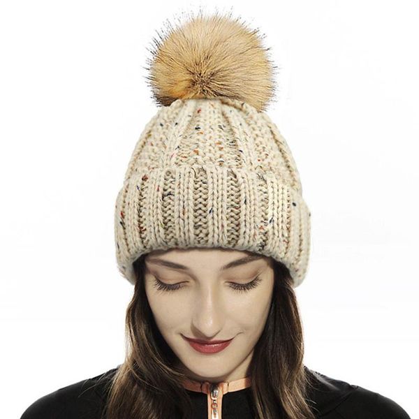 womens winter knitted beanie hat with faux fur pom warm knit skull cap beanie for women 15 colors, Blue;gray
womens winter knitted beanie hat with faux fur pom warm knit skull cap beanie for women 15 colors, Blue;gray