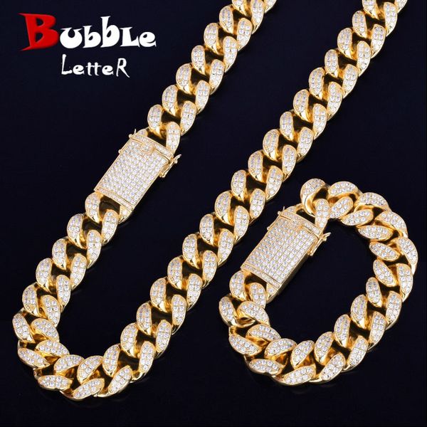 heavy cubic zirconia miami cuban chain with bracelet necklace set gold color 20mm big choker men's hip hop jewelry 16" 18" 09, Silver
heavy cubic zirconia miami cuban chain with bracelet necklace set gold color 20mm big choker men's hip hop jewelry 16" 18" 09, Silver