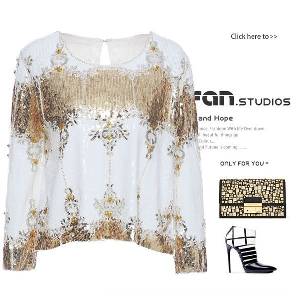 20s s wave super heavy industry wind bead piece nail bead t-shirt coat t-shirt girl 1324 prb76, White
20s s wave super heavy industry wind bead piece nail bead t-shirt coat t-shirt girl 1324 prb76, White