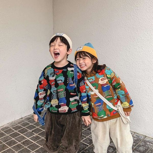 warm winter children's autumn sweater plush 2020 new cartoon graffiti boys' and girls' long thickened pullover at11, Black
warm winter children's autumn sweater plush 2020 new cartoon graffiti boys' and girls' long thickened pullover at11, Black