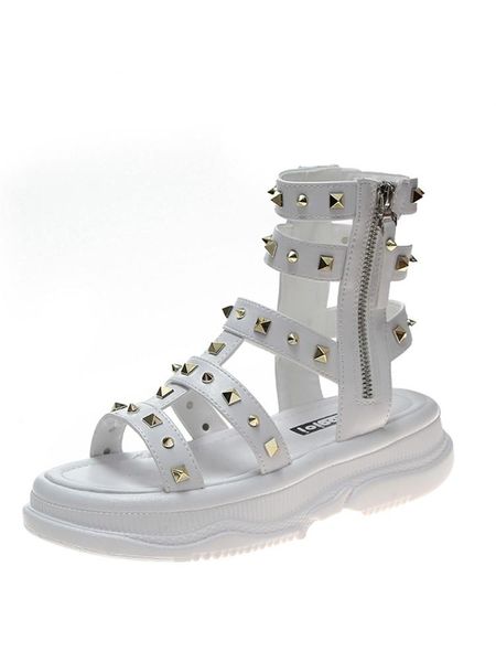 2020 new summer european and american rivet thick-soled shoes ins tide beach open-toed roman sandals female fairy style, Black
2020 new summer european and american rivet thick-soled shoes ins tide beach open-toed roman sandals female fairy style, Black