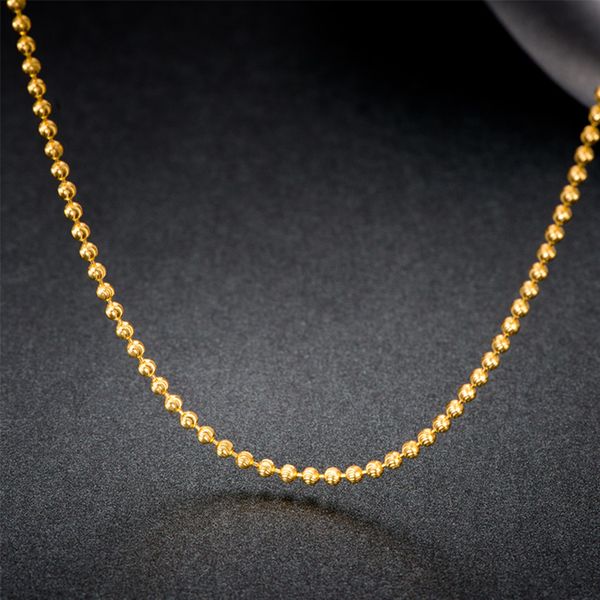 18k pure gold beads necklace rose white yellow chain real au750 solid shine new trendy party ball women girl miss gift good 0927, Silver
18k pure gold beads necklace rose white yellow chain real au750 solid shine new trendy party ball women girl miss gift good 0927, Silver