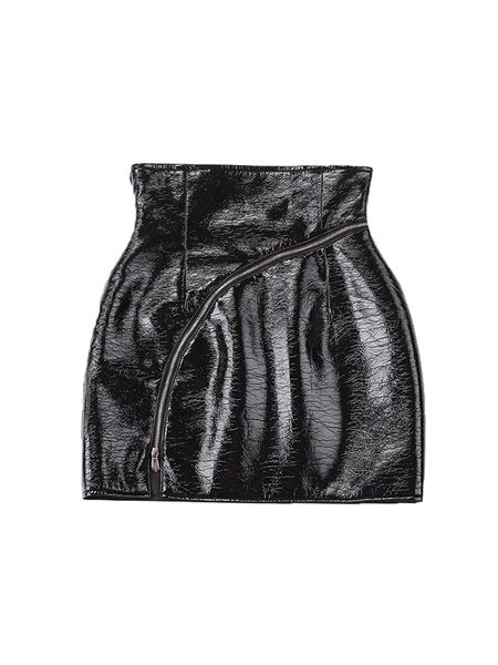 2021 new le palais vintage original practical easy all the beautiful black palodge leather asymmetric zipper slit high-waisted skirts ym7s 
2021 new le palais vintage original practical easy all the beautiful black palodge leather asymmetric zipper slit high-waisted skirts ym7s