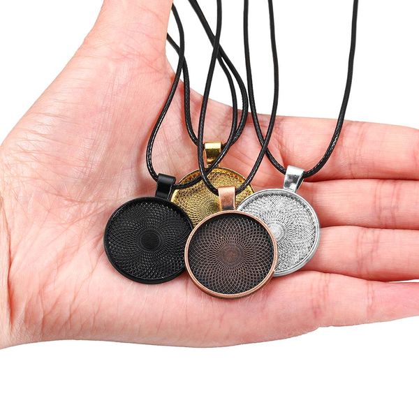 5pcs/lot 25mm cabochon base tray bezels blank and wax string for necklace setting cabochon base diy jewelry making supplies q wmtrna, Black
5pcs/lot 25mm cabochon base tray bezels blank and wax string for necklace setting cabochon base diy jewelry making supplies q wmtrna, Black
