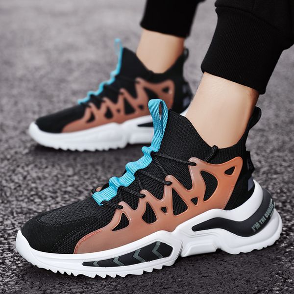 men high-breathable sneakers flying knit socks casual shoes lightweight student running shoes zapatillas hombre, Black
men high-breathable sneakers flying knit socks casual shoes lightweight student running shoes zapatillas hombre, Black
