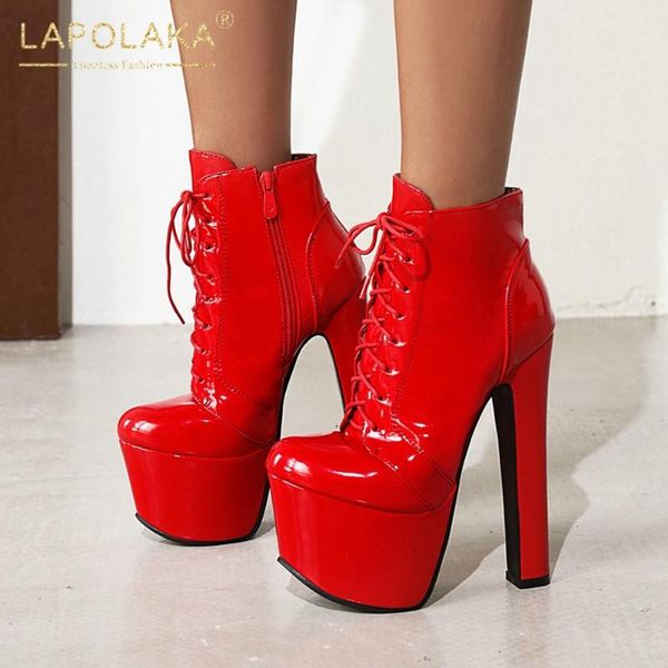 lapolaka new fashion plus size 46 zip up ankle boots woman shoes platform super high heels cross-tied shoes ladies, Black
lapolaka new fashion plus size 46 zip up ankle boots woman shoes platform super high heels cross-tied shoes ladies, Black